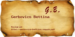 Gerbovics Bettina névjegykártya