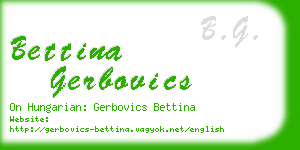 bettina gerbovics business card